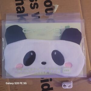 The Creme Shop Panda Sleep Mask - White and Black